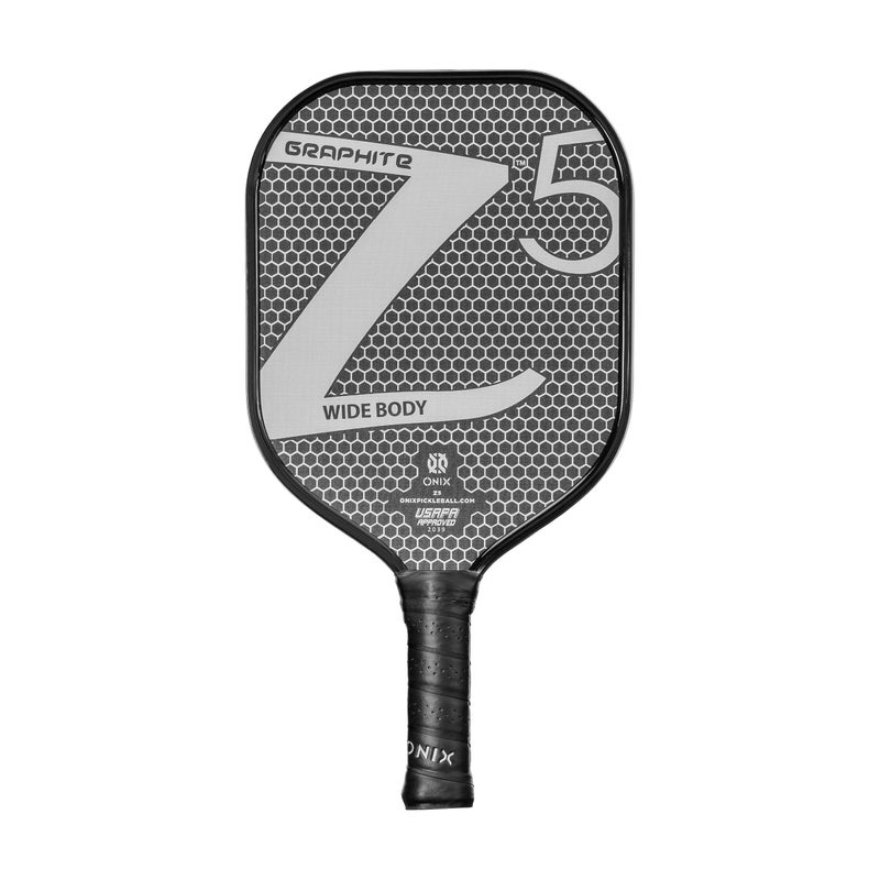 ONIX Graphite Z5 Pickleball Paddle (Graphite Carbon Fiber Face with Rough Texture Surface, Cushion Comfort Grip and Nomex Honeycomb Core for Touch, Control, and Power),White - Image 1